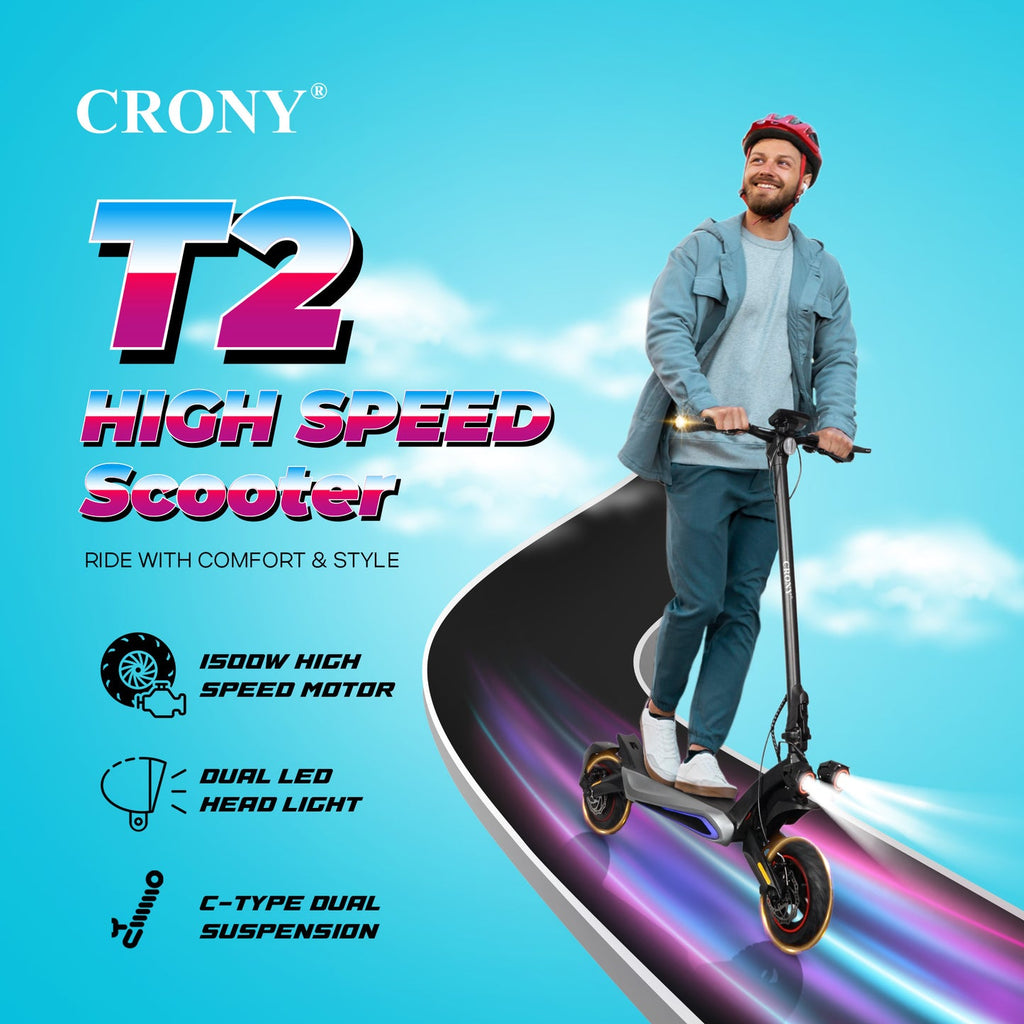 T2 Electric Scooter for Adults Range Front and Rear Suspension Disc Brakes Aluminum Frame E Bike with APP
