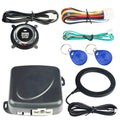 keyless entry car alarm system with push start button , remote engine starter, anti theft security kit
