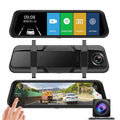 Dual-Camera pushbutton dashcam Car Video Recorder 1080P Dual Lens Dvr Dash Cam 10 Inch Touch Car Camera